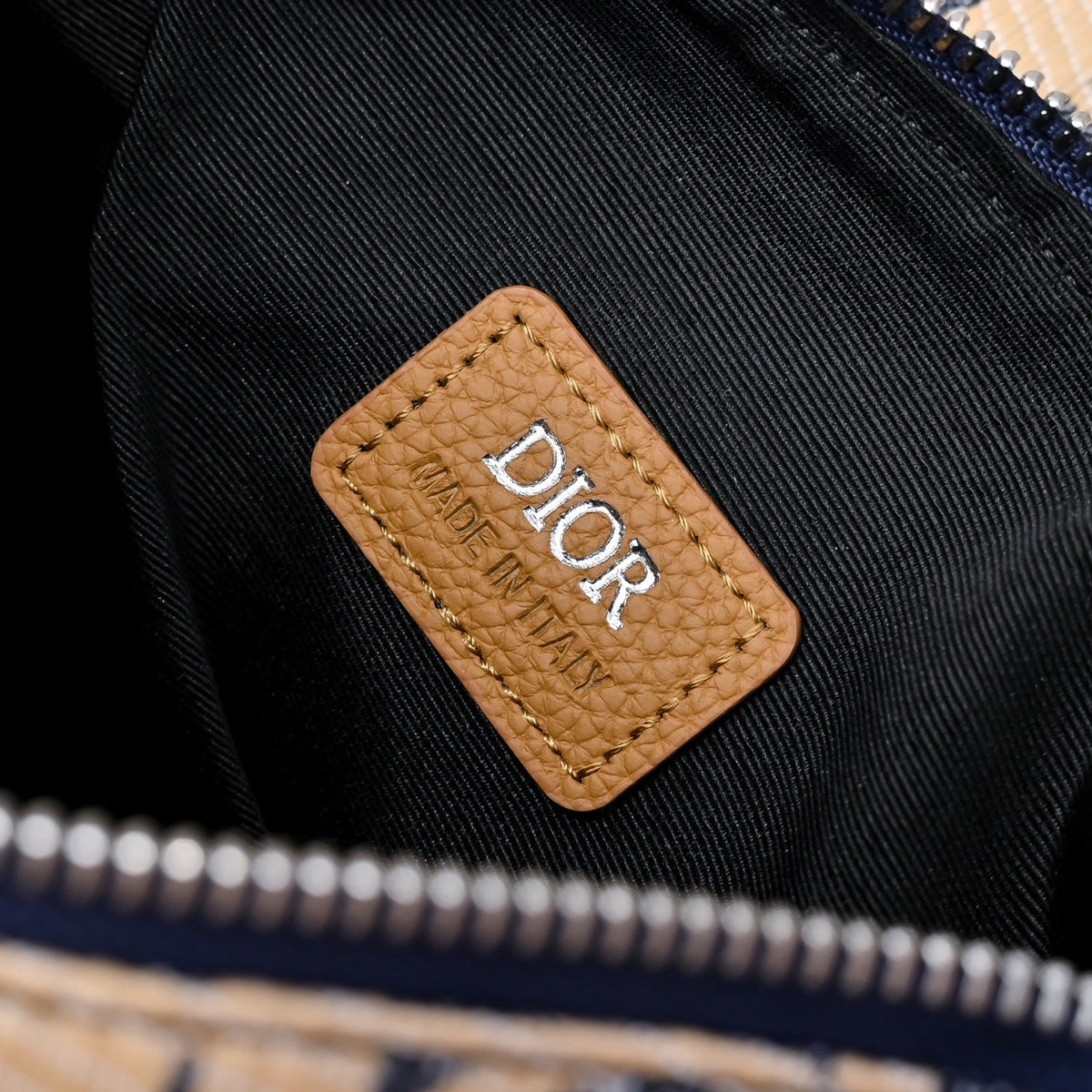 2026 Saddle Oblique Bag 28.6cm Blue Brown Denim Calfskin