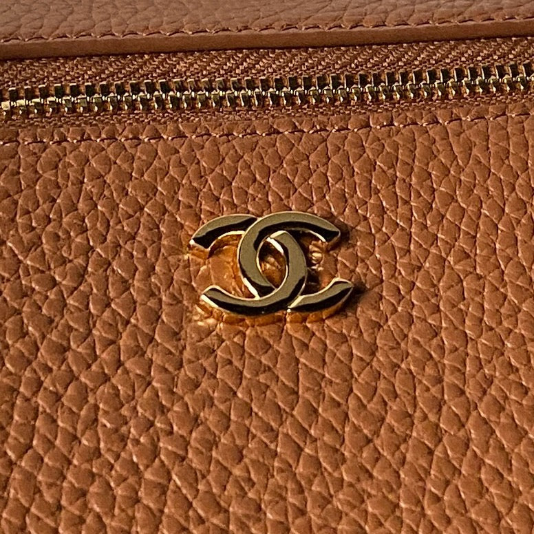 2026 Vanity Bag 19.5cm Grained Calfskin