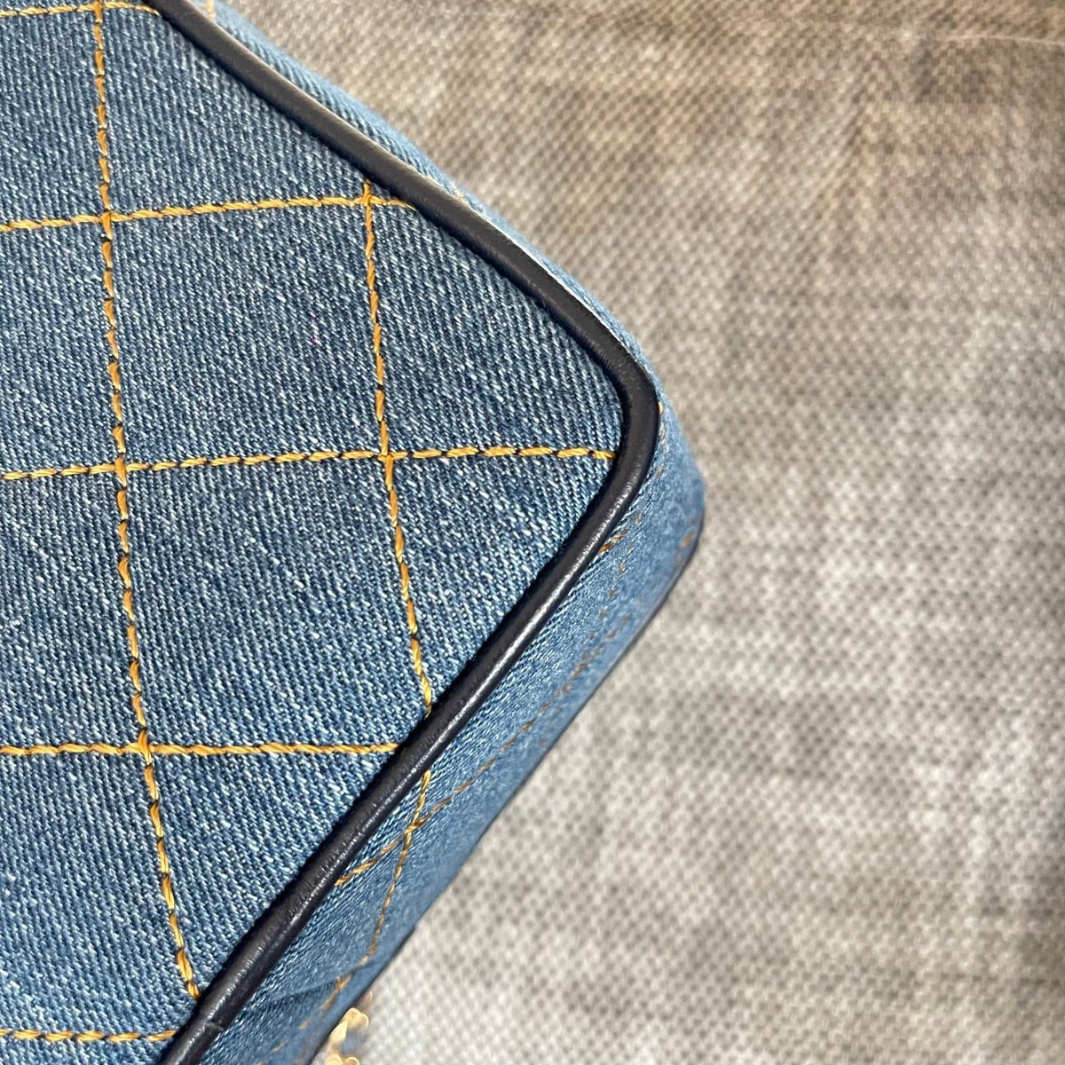 2026 Camera Bag 17.5cm Blue Denim Leather