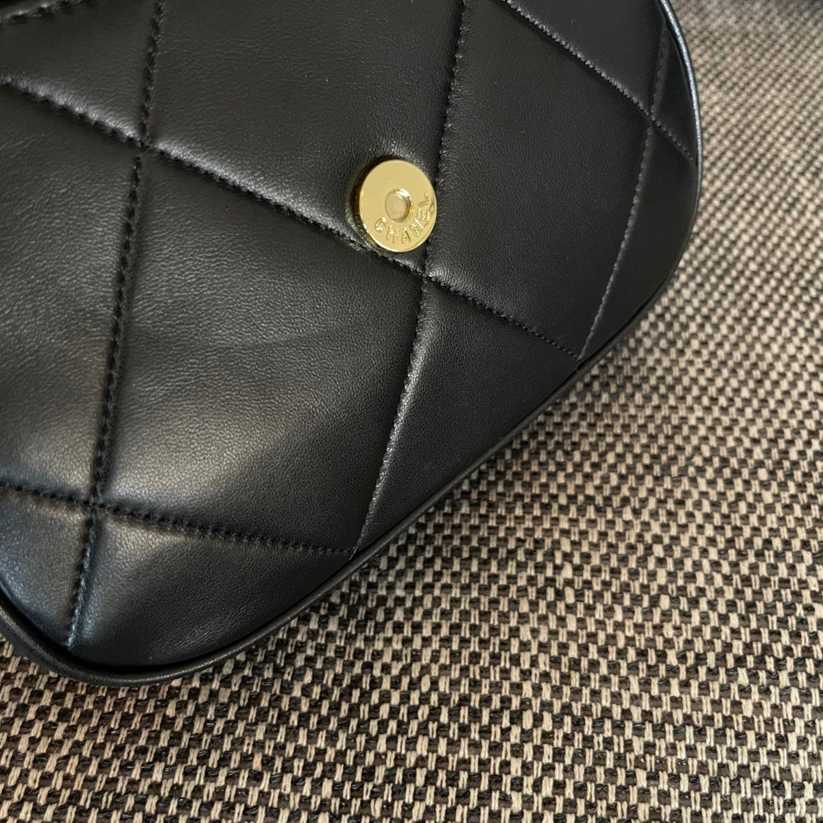 2026 Matelasse Coco Mark Bag 22cm Black Lambskin
