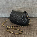 2026 Matelasse Coco Mark Bag 22cm Black Lambskin