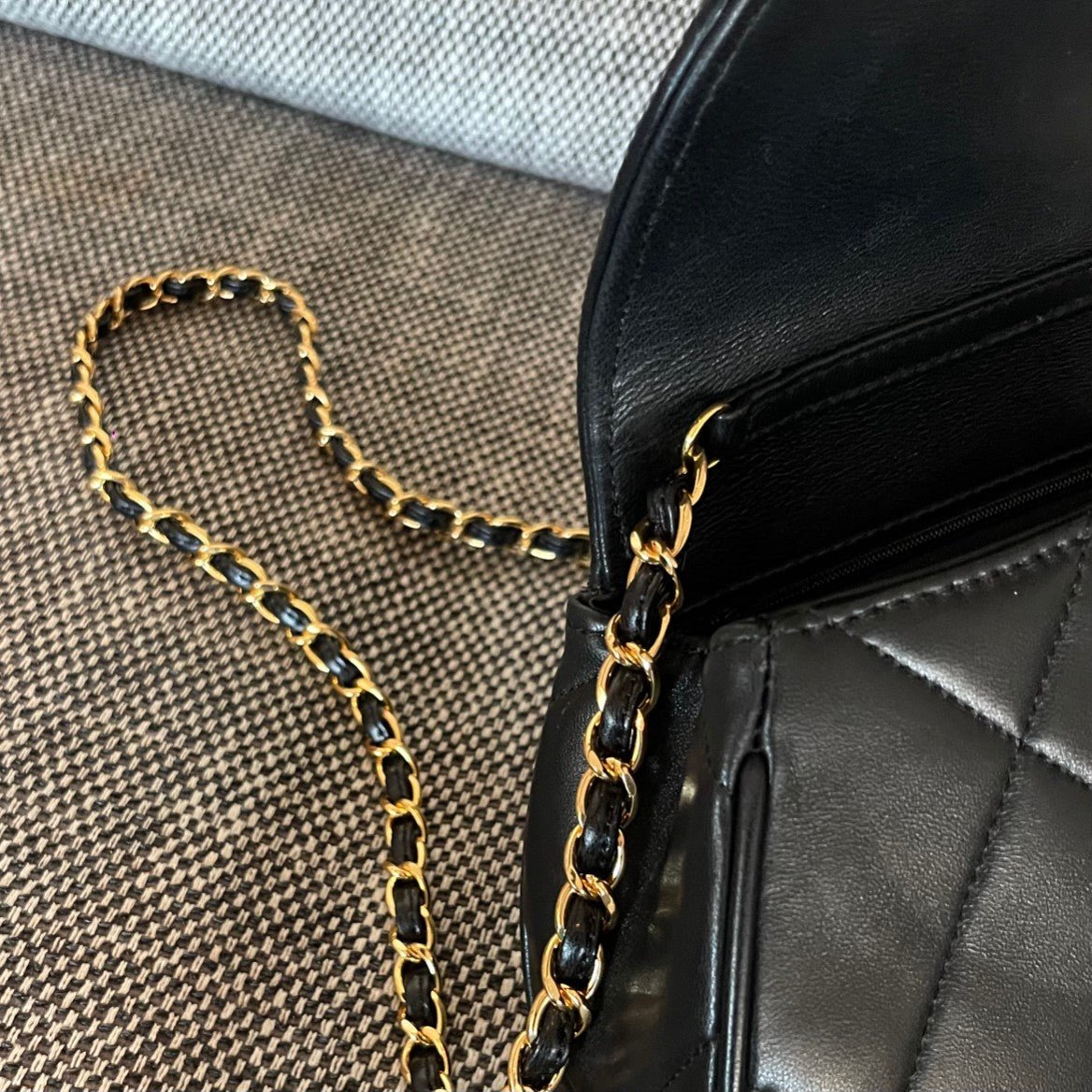 2026 Matelasse Coco Mark Bag 22cm Black Lambskin
