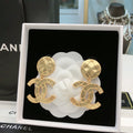 26S DOUBLE C LOGO QUILTED DROP EARRINGS IN GOLD METAL 631885