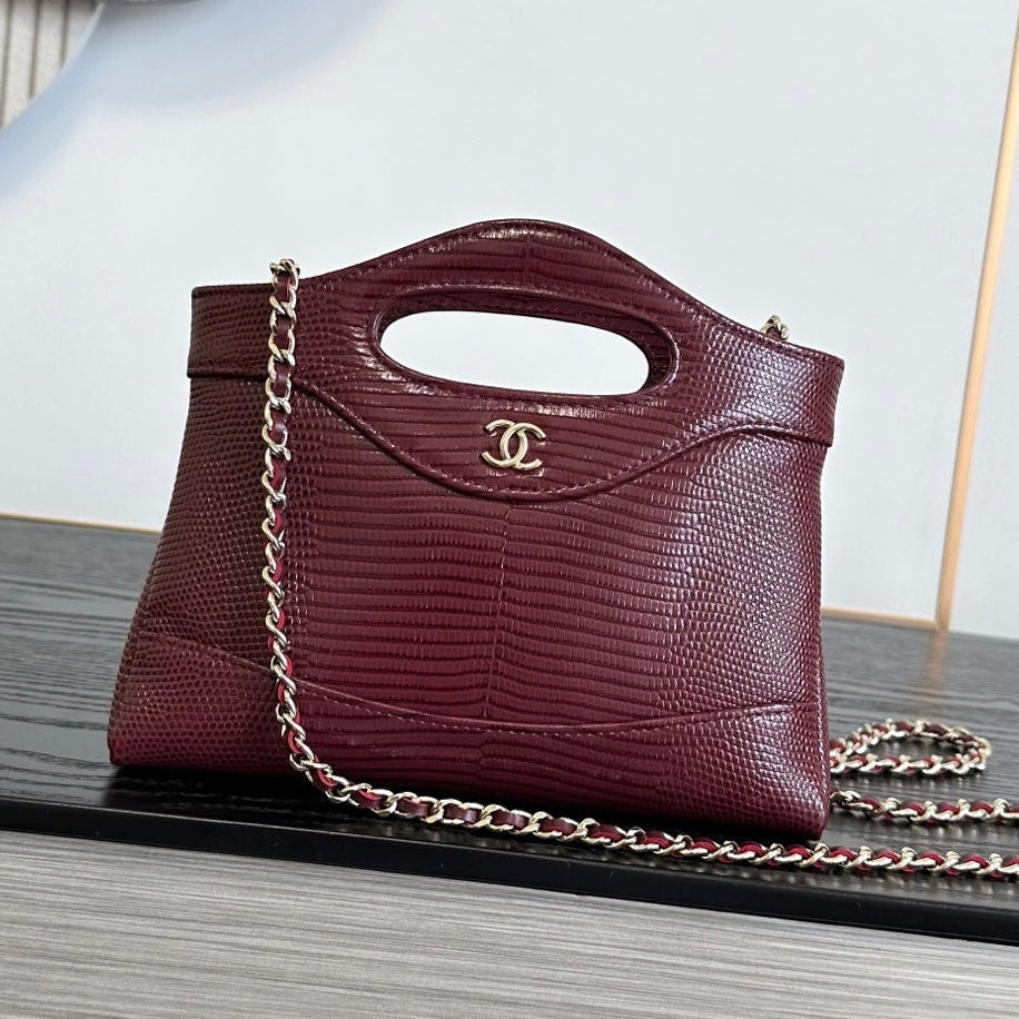 2026 Lizard-Embossed Nano 31 Bag 20.5cm Calfskin