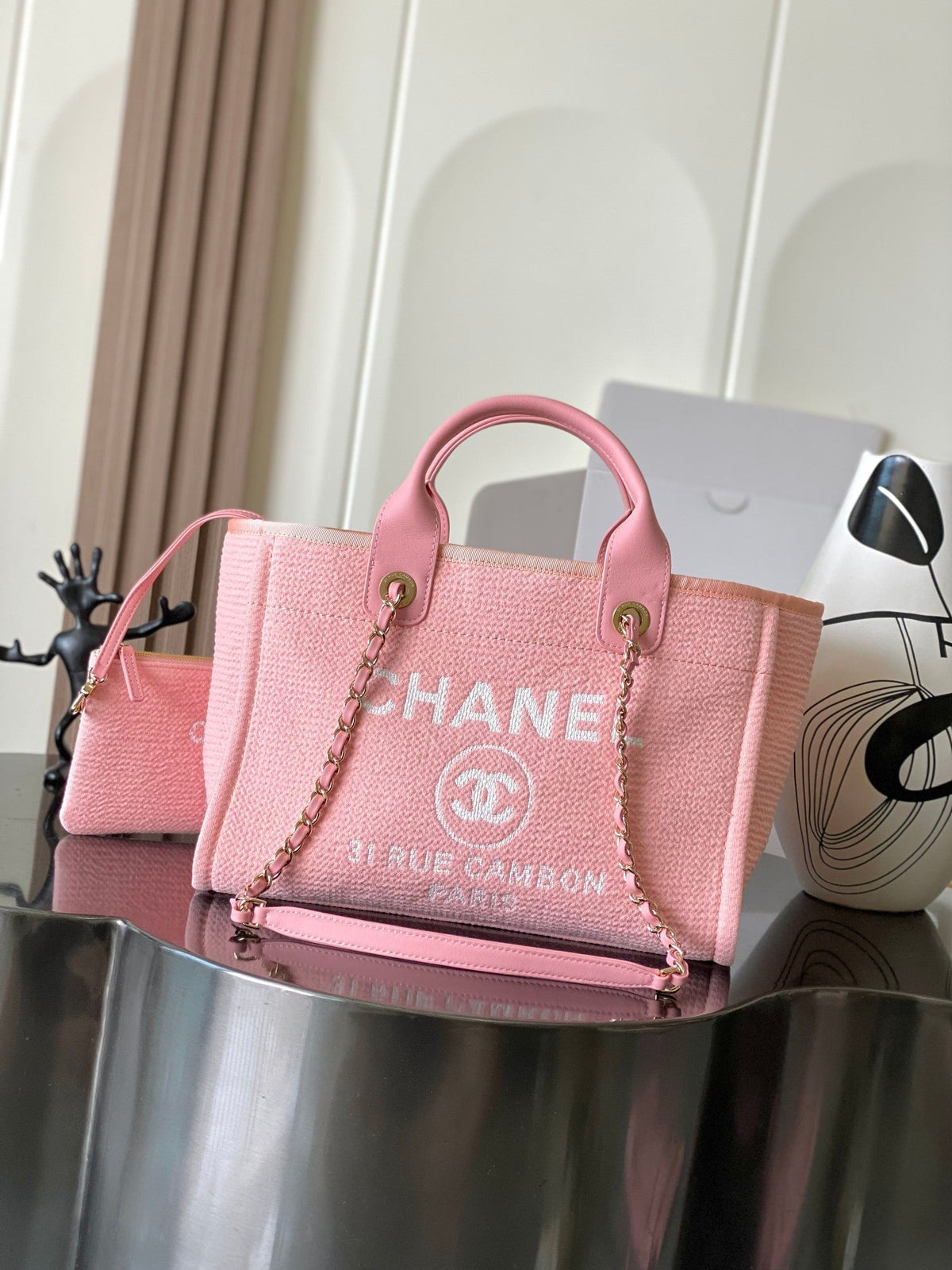 2026 Deauville Bag Pink Canvas