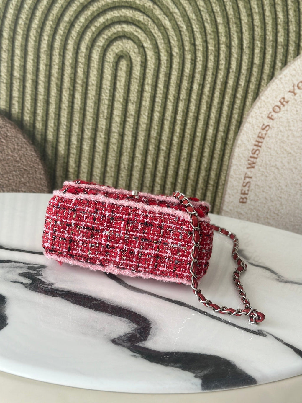 2026 Mini Flap Bag Tweed Denim Leather