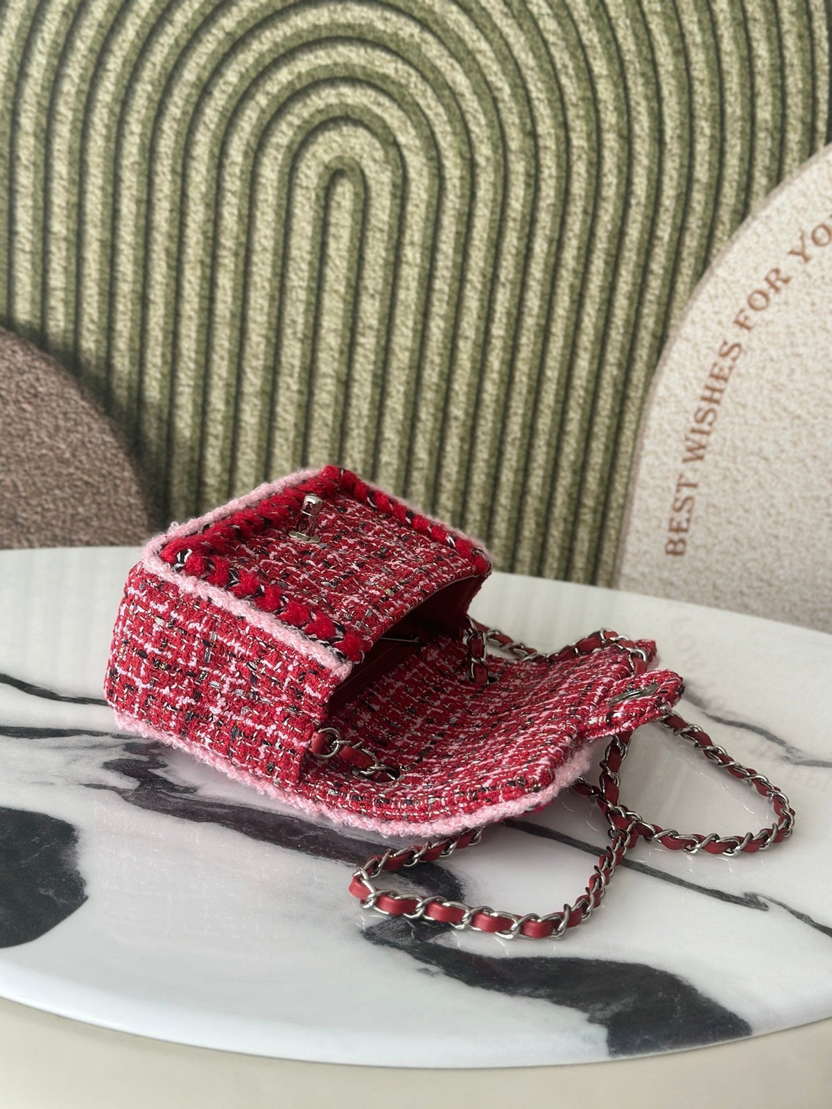 2026 Mini Flap Bag Tweed Denim Leather