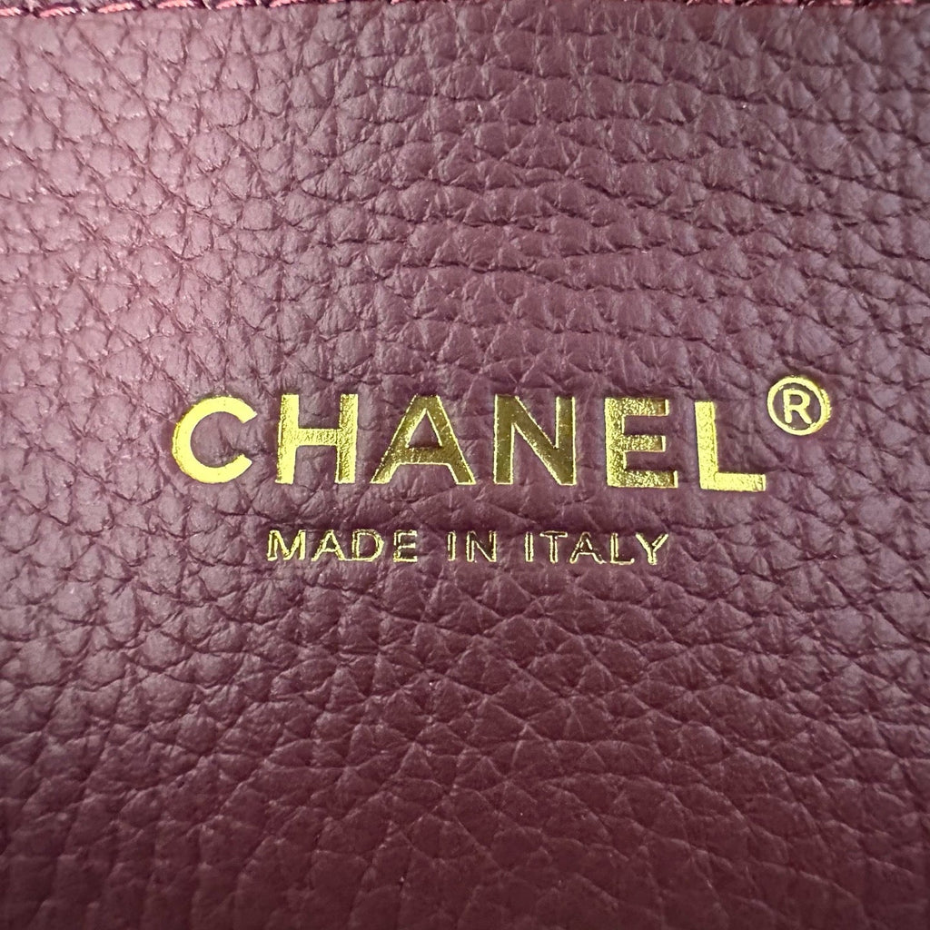 2026 Shopping Bag 38cm Burgundy And Brown Calfskin
