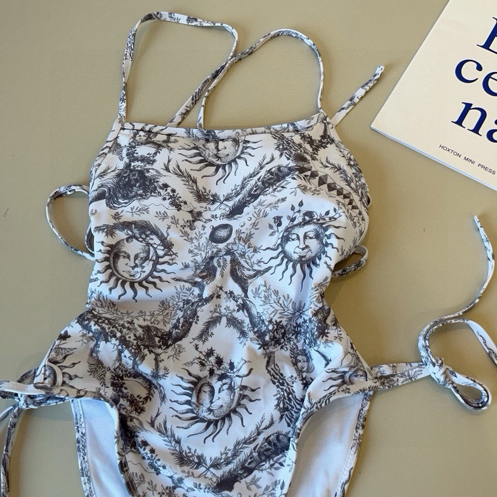 25 Sun Print One Piece Swimsuit