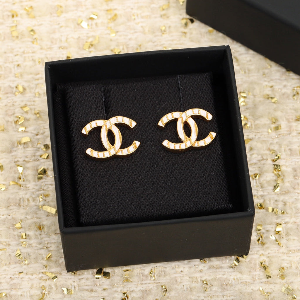OIL DRIPPING DOUBLE C EARRINGS