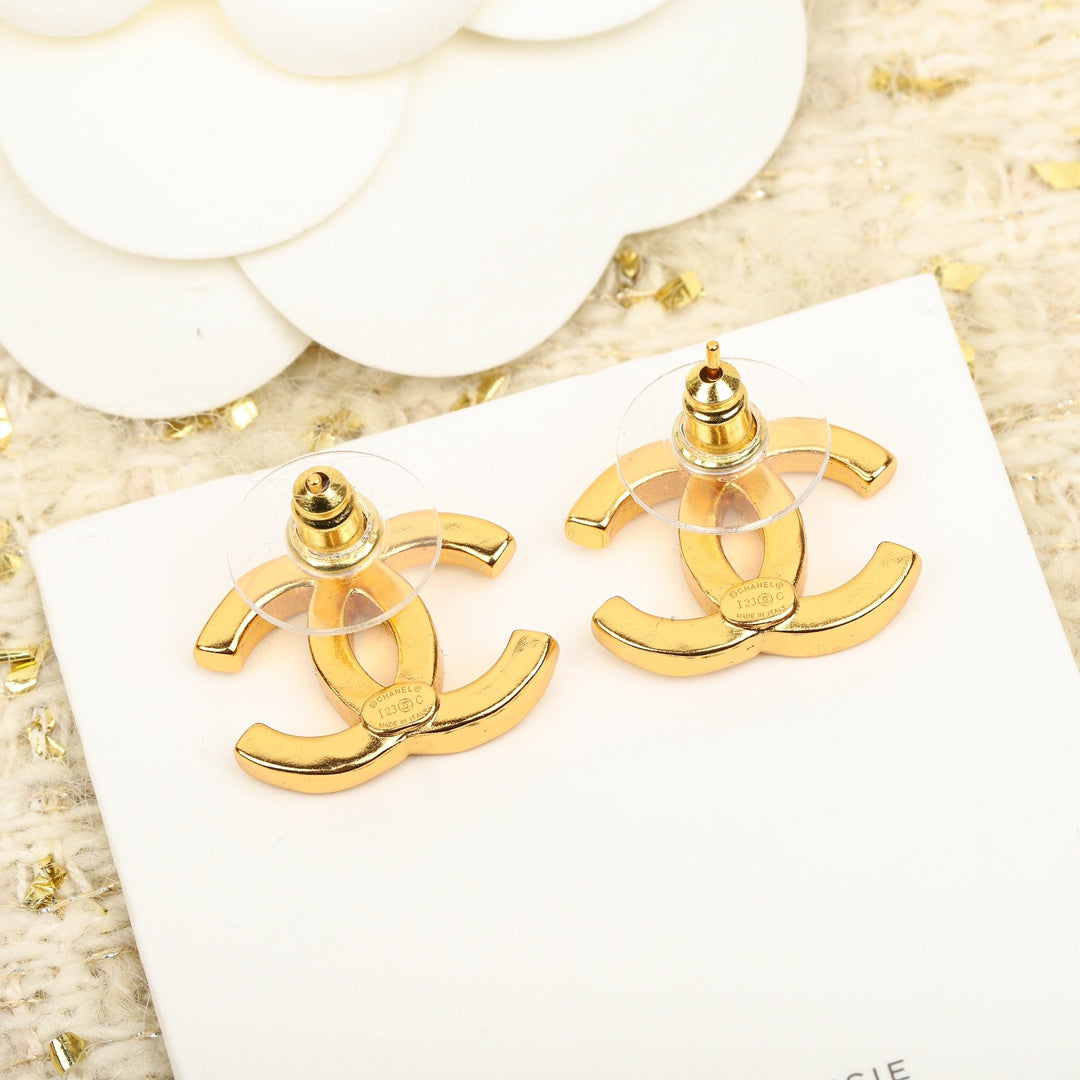 OIL DRIPPING DOUBLE C EARRINGS