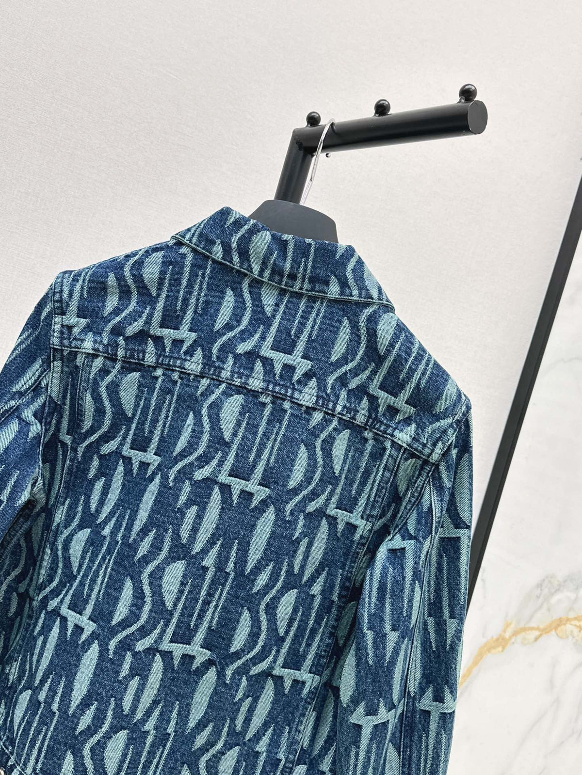 D 24fw miss jacquard denim jacket