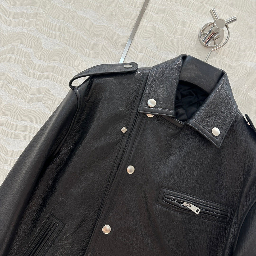 24fw leather jacket