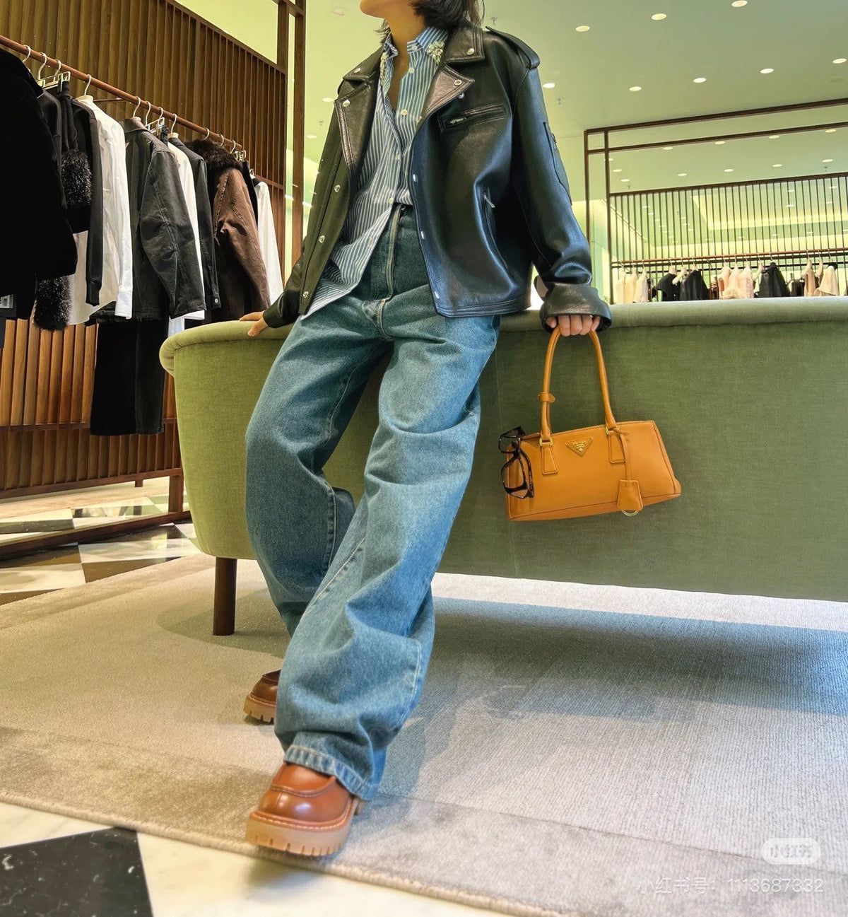 24fw leather jacket