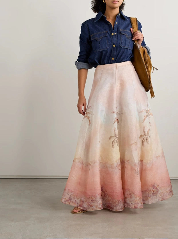25ss silk skirt