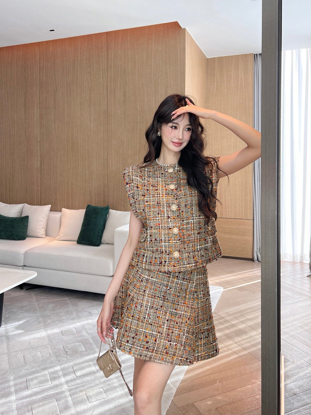 Ch 25ss vest skirt set