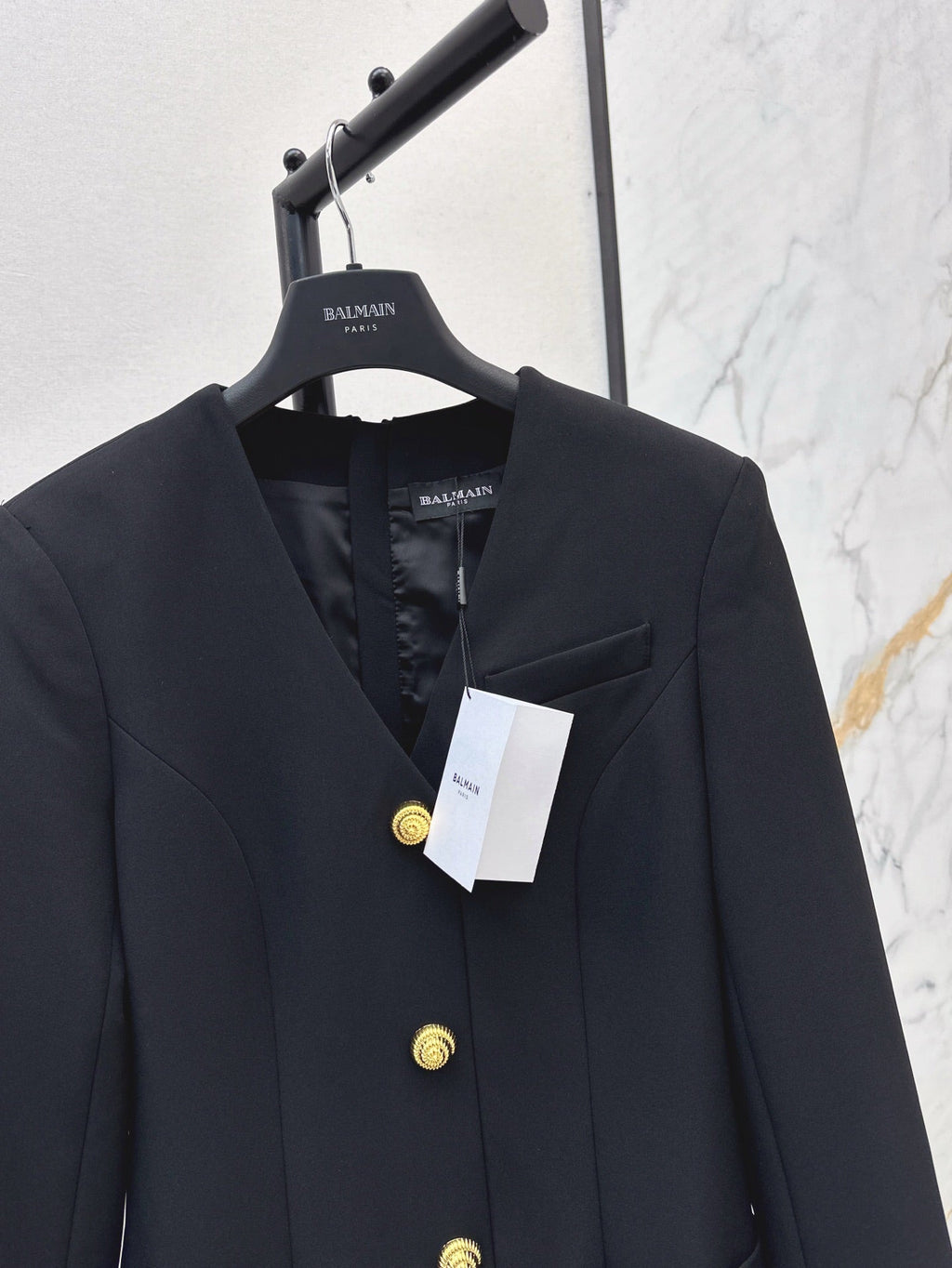 Ba 25ss V neck shirt dress
