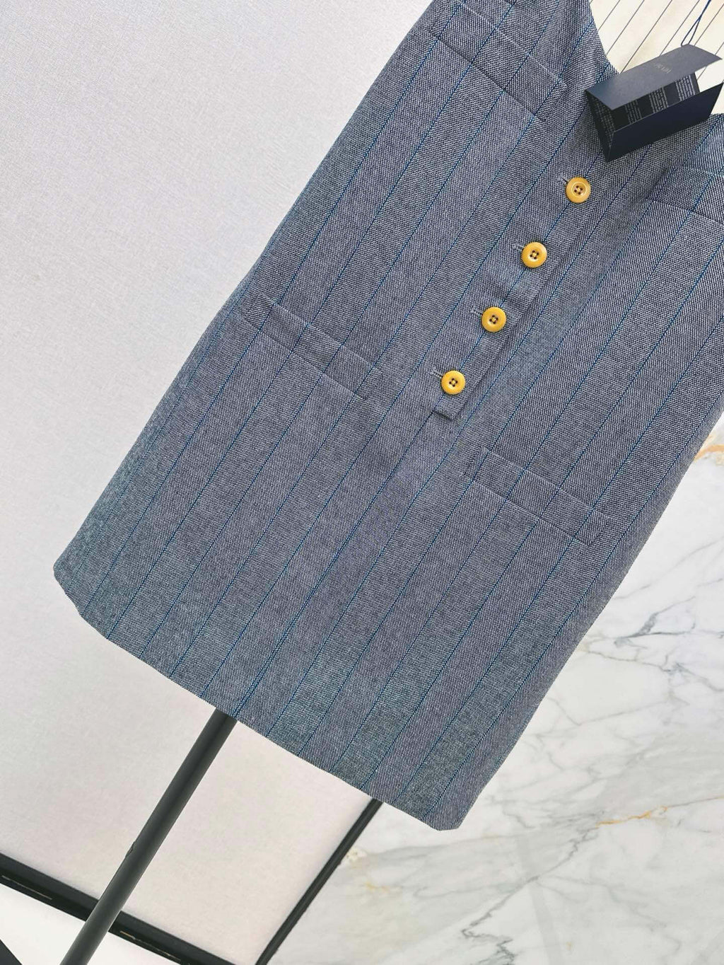 Preppy Two-Tone Striped Vest Dress