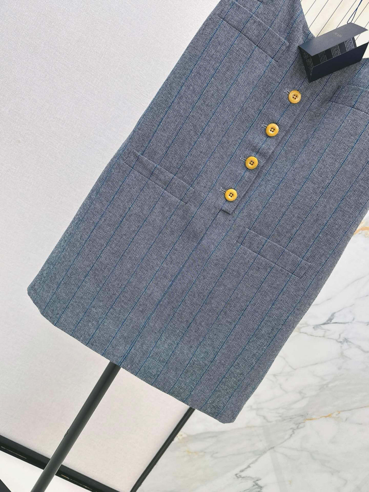 Preppy Two-Tone Striped Vest Dress