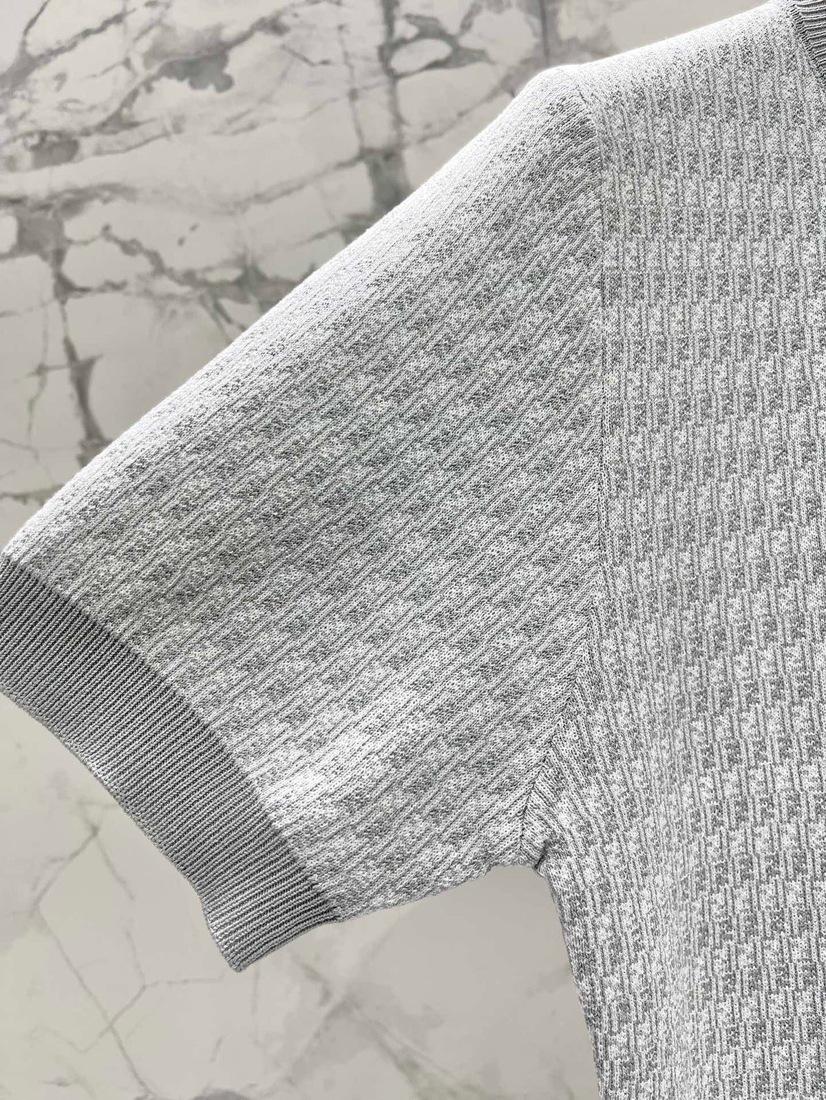 25ss jacquard knitted t-shirt