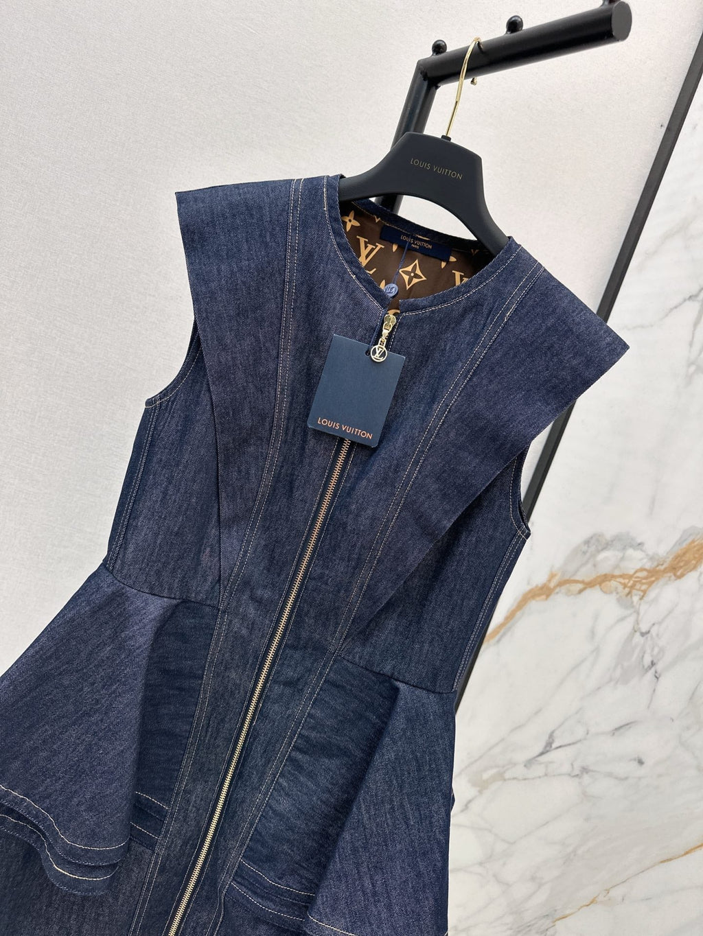L 25ss denim sleeveless dress