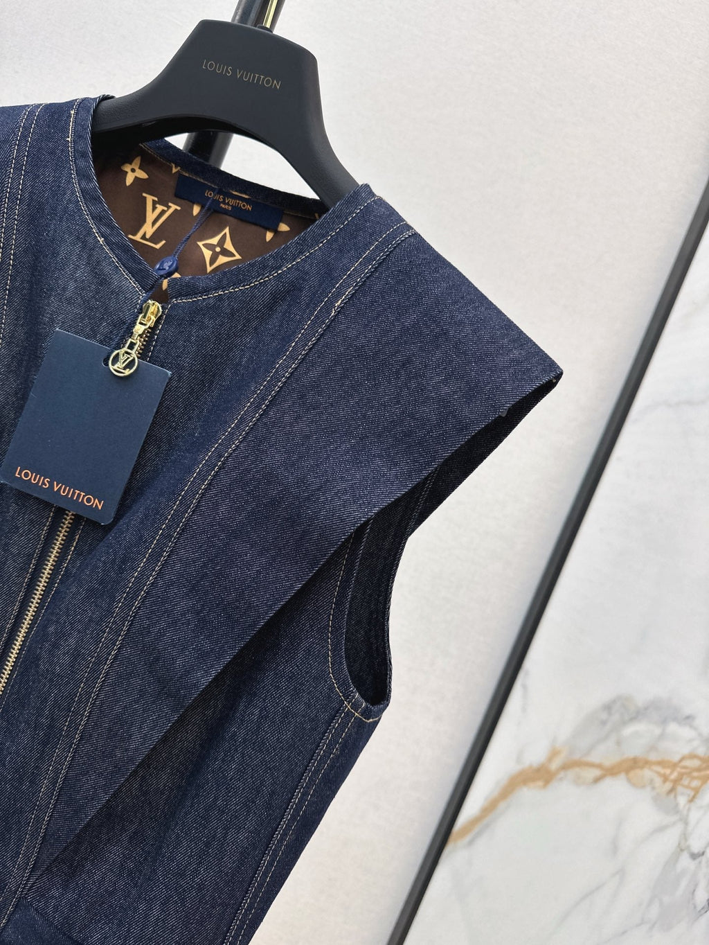 L 25ss denim sleeveless dress