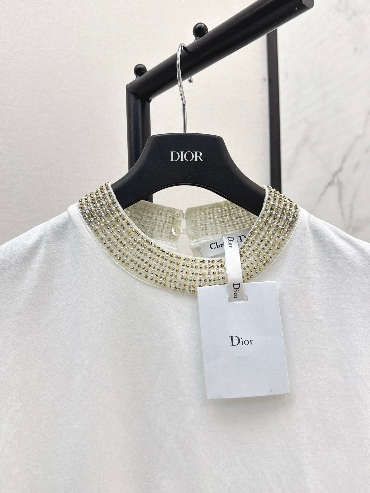 25ss beaded t-shirt