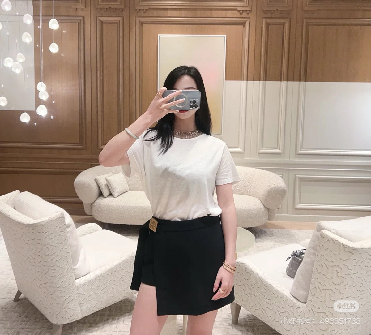 25ss beaded t-shirt