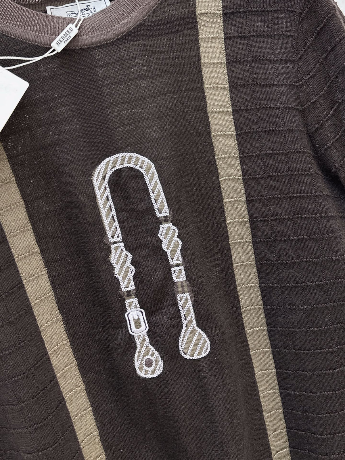 25ss jacquard knitted t-shirt