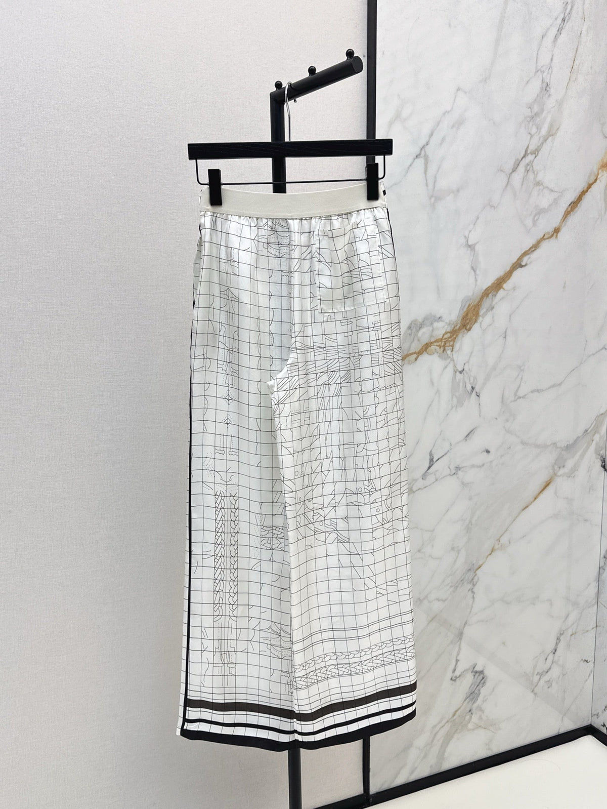 25ss Silk wide leg pants