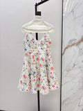 25ss linen print dress