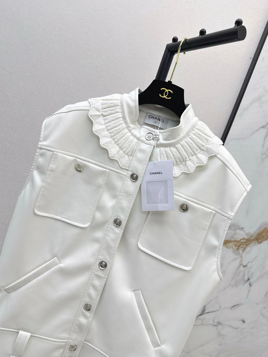25ss leather vest