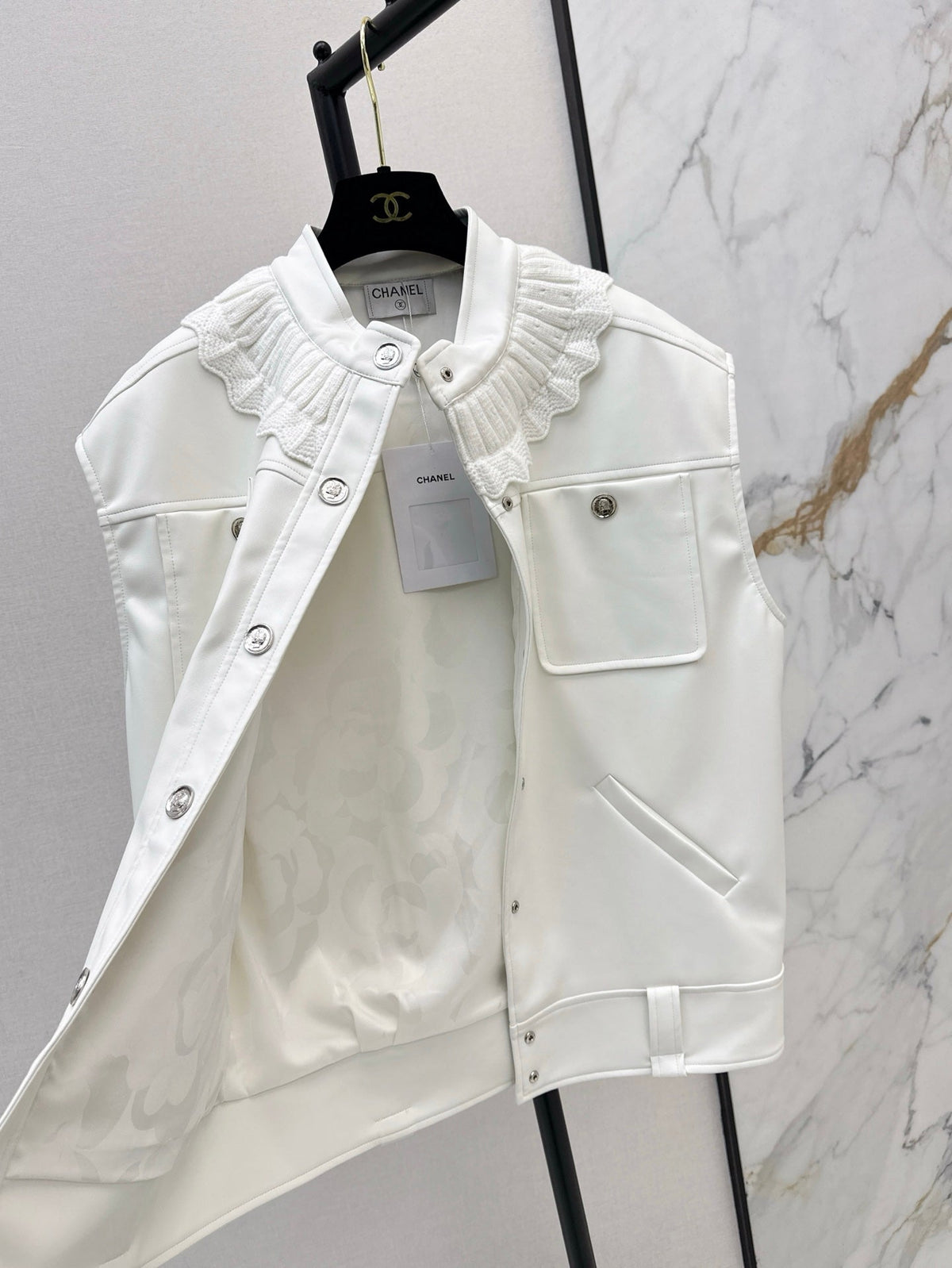 25ss leather vest