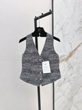 25ss rhinestone vest