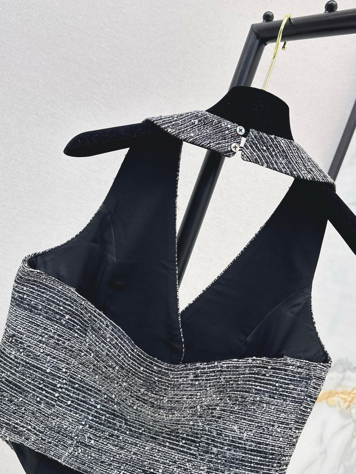 25ss rhinestone vest