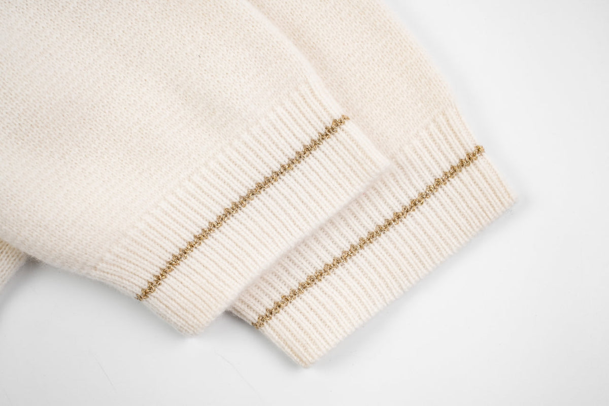 D 25ss wool embroidered knitted t-shirt