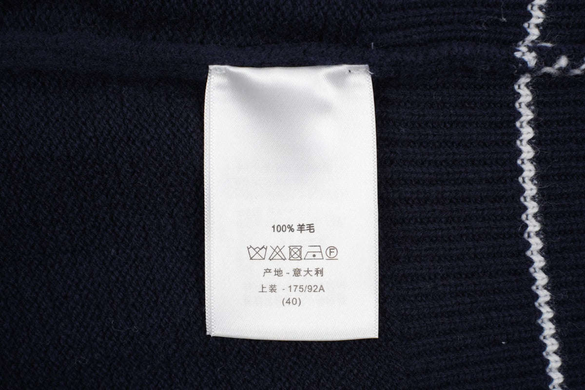 D 25ss wool embroidered knitted t-shirt