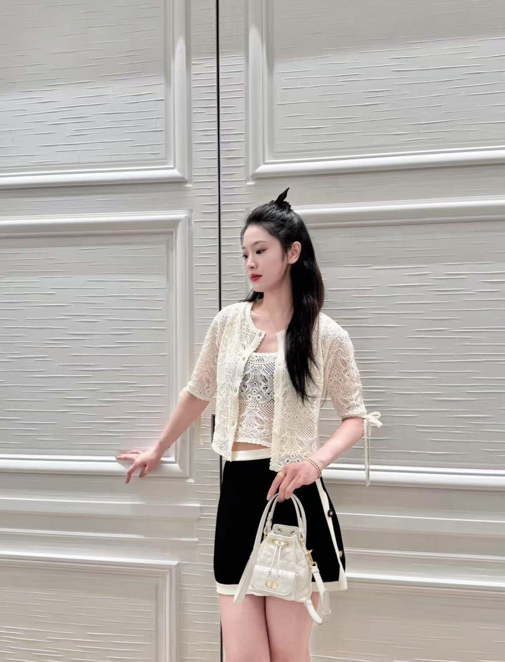 25ss knit hollow cardigan