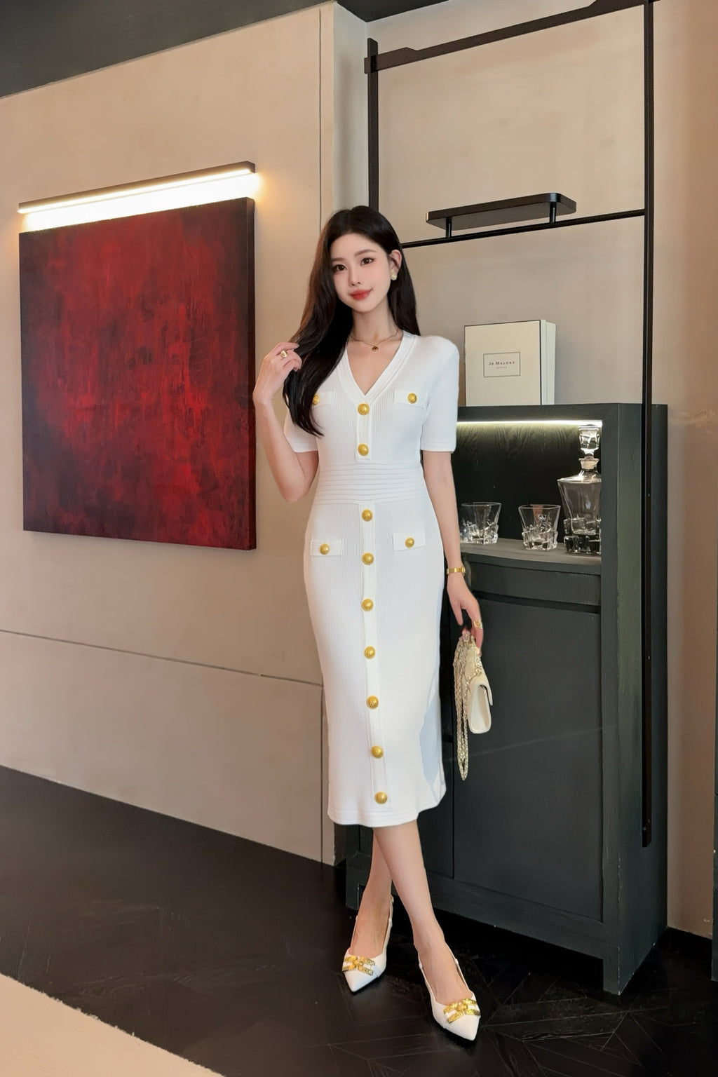 Bal 25ss buttons dress