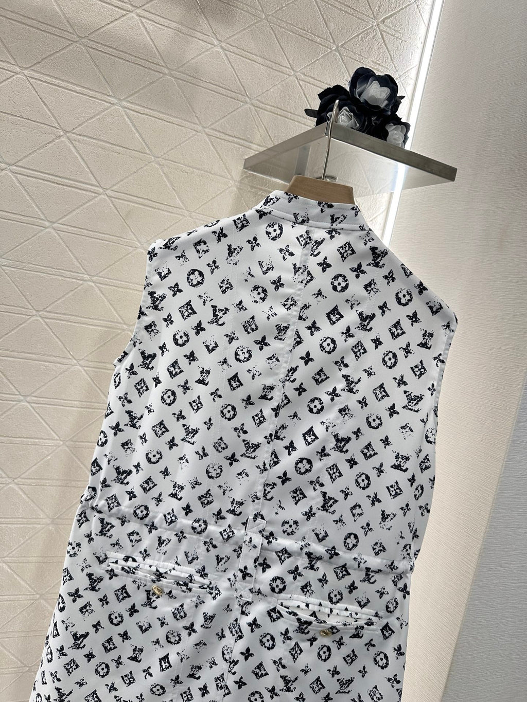 New Arrival Zippered Printed Vest Dress