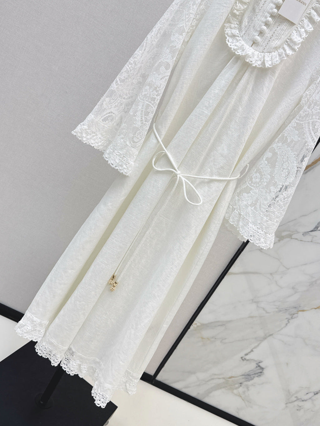 25ss lace linen dress