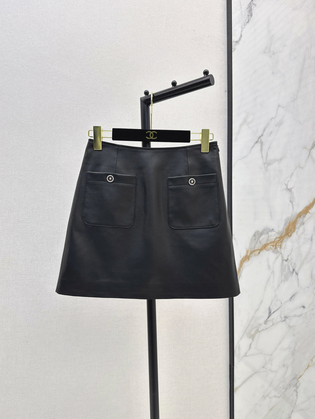25fw leather skirt