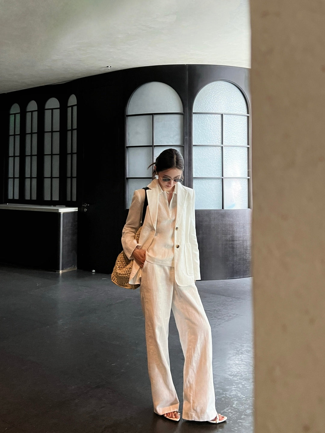 25fw linen blazer