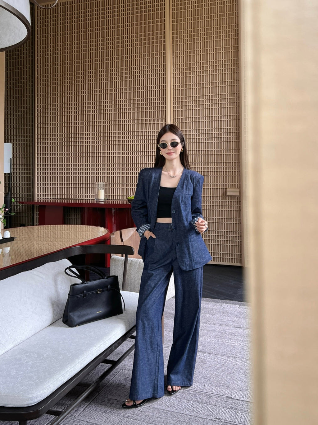 25fw denim blazer