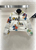 25fw Hooded badge down jacket