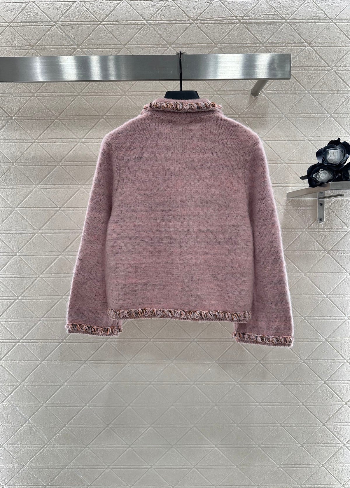 25fw Braided hem knitted cardigan