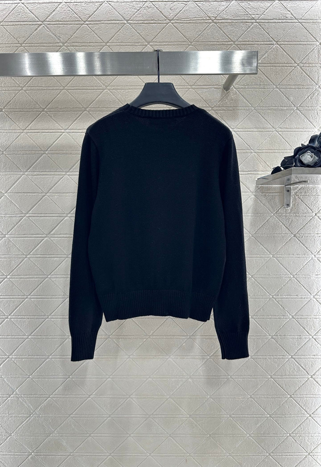 25fw Beaded letter knitted long sleeves