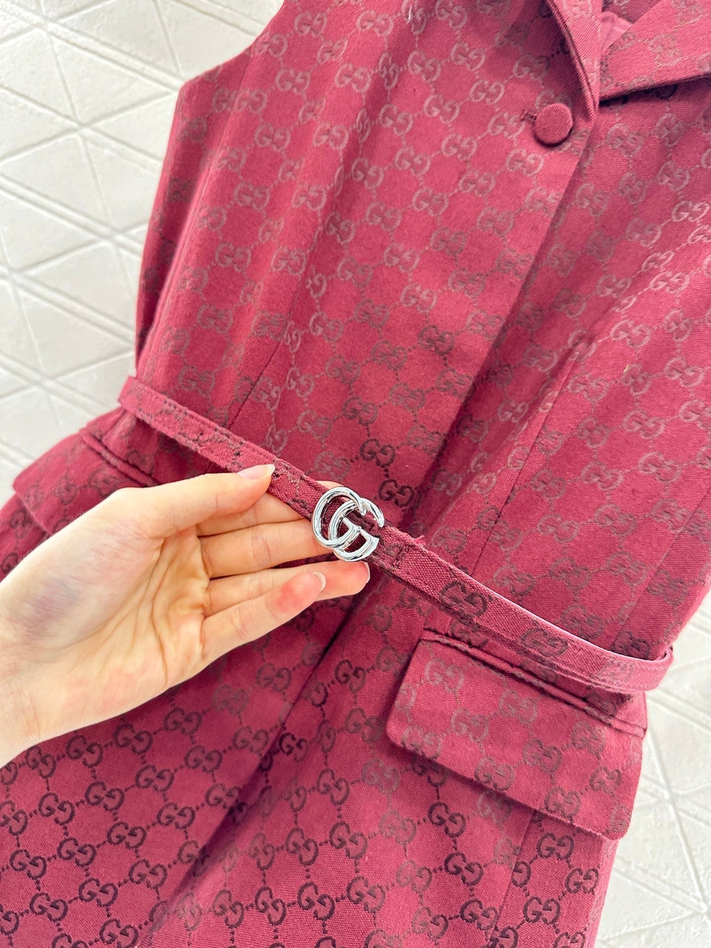 25 Belt vest shorts set