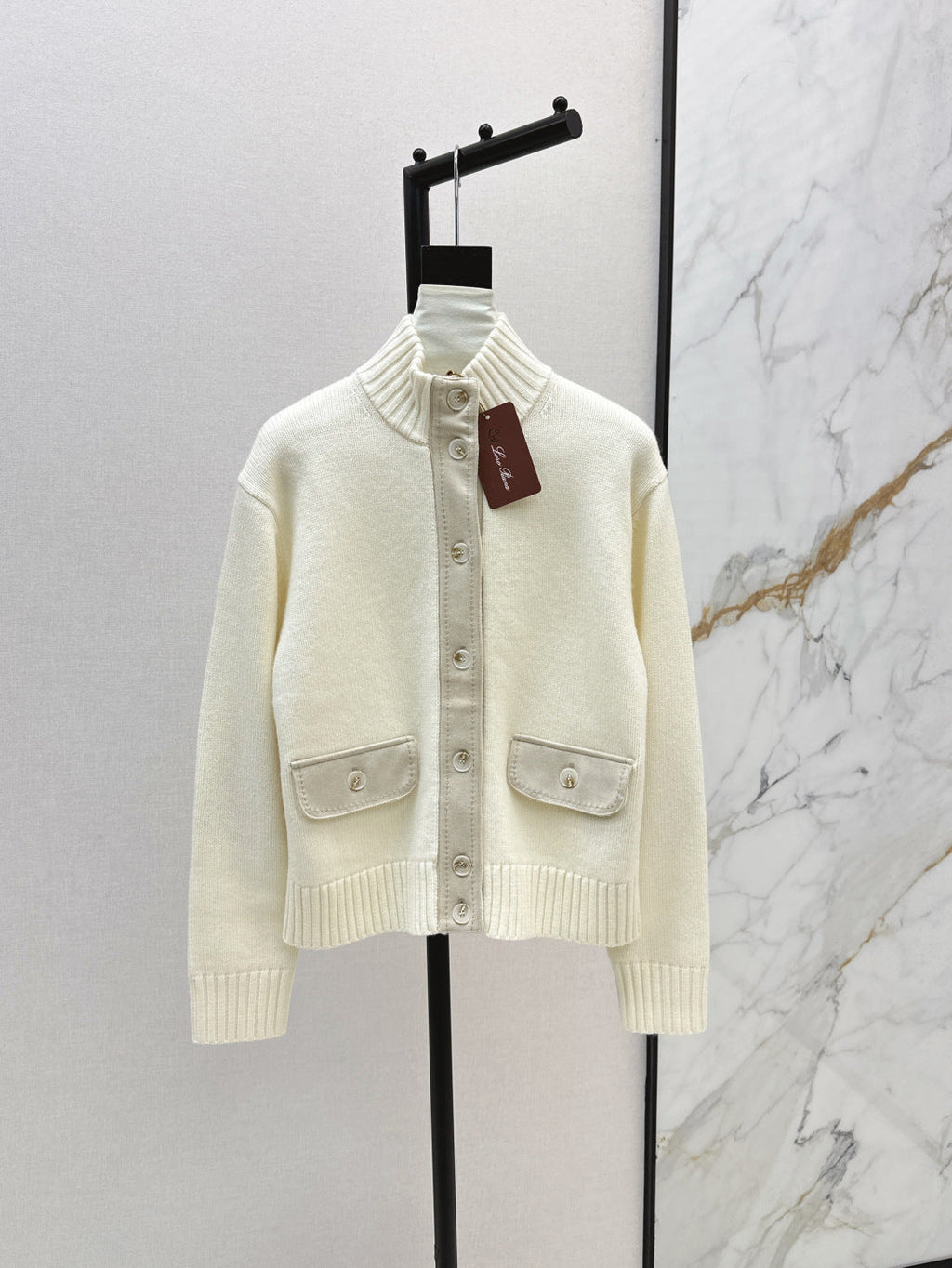 25fw new cashmere stand collar jacket