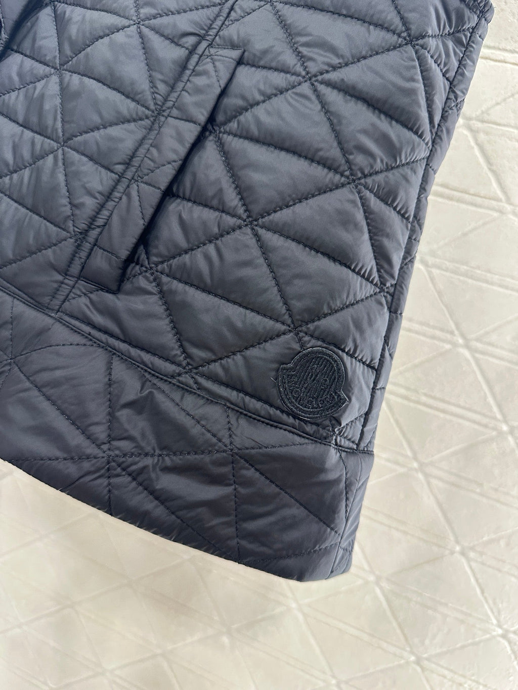 25fw new A-line rattan check cotton vest